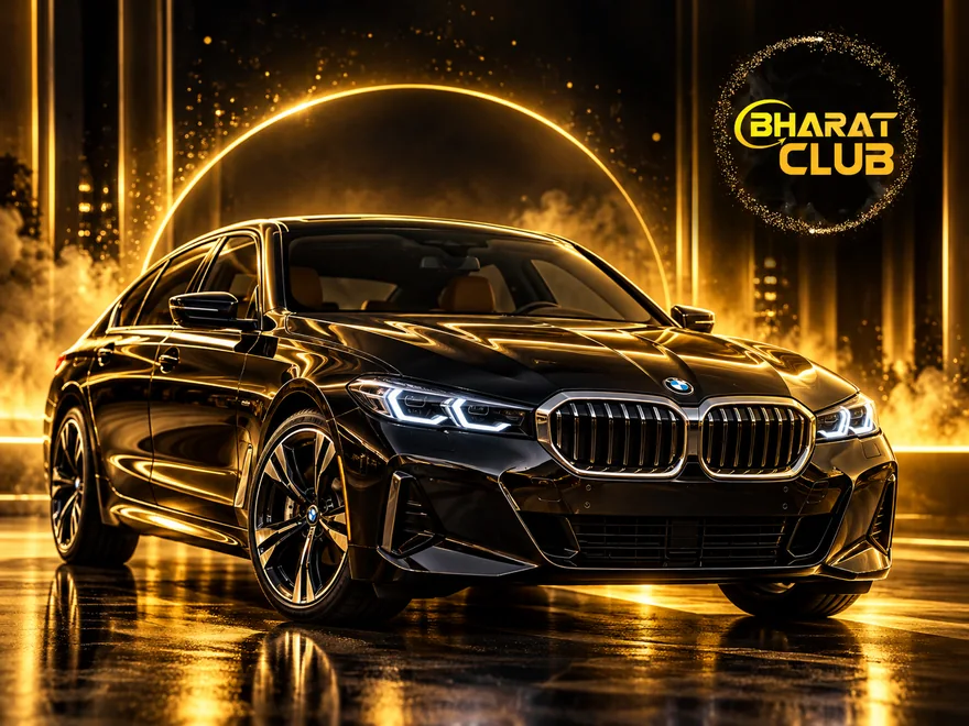 Illustration of BMW i5 EDrive with Bharat Club branding
