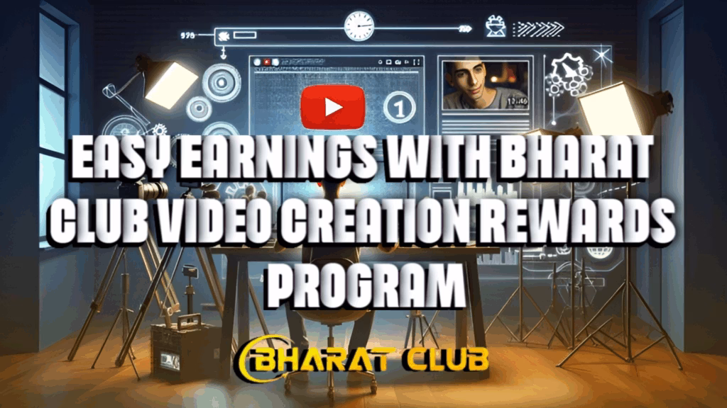 By highlighting the headline "Easy Earnings with Bharat Club Video Creation Rewards Program", it encourages viewers to earn rewards or money through their video content.