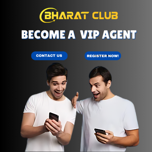 image of two men holding a phone while inviting his friend to play bharat club game